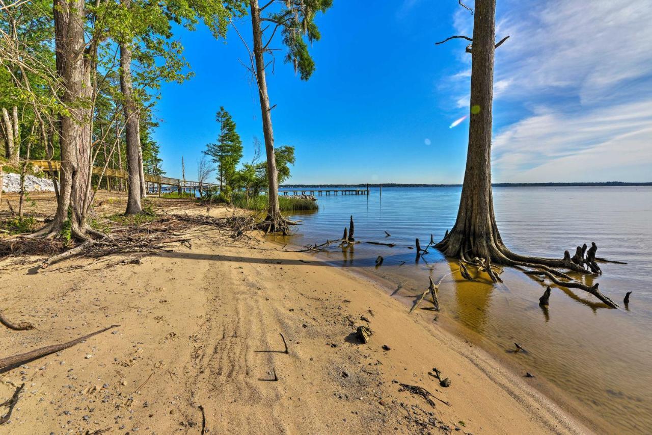 Bayfront Blounts Creek Home Private Beach And Dock! Whichard Beach Exterior foto